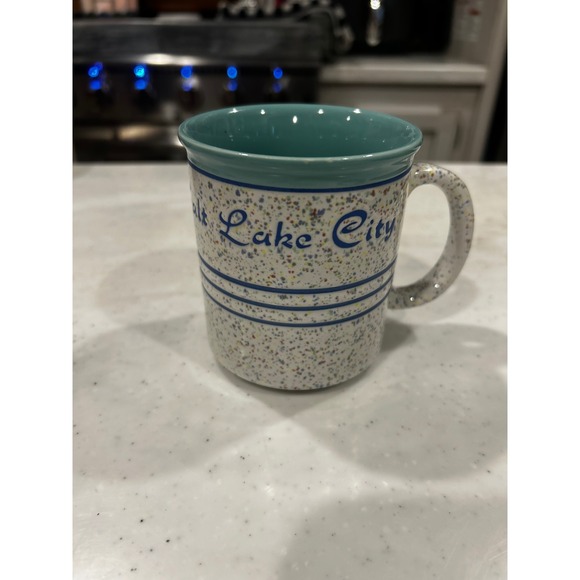 Unbranded Other - Salt Lake City Souvenir Coffee Mug Confetti Textured Ceramic BEAUTIFUL Colorful